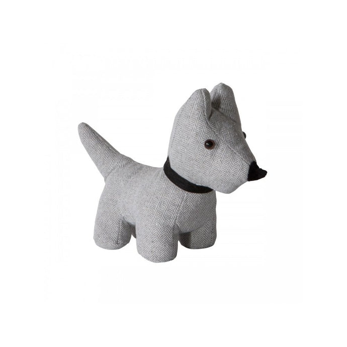 Herringbone Grey Dog Doorstop